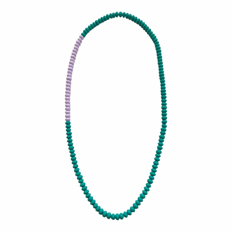 Teal Resin Beaded Necklace Little & Fox