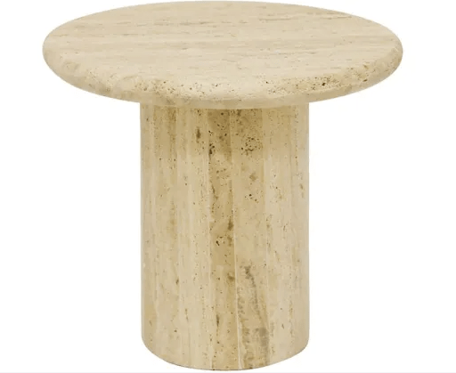 Travertine Side Table