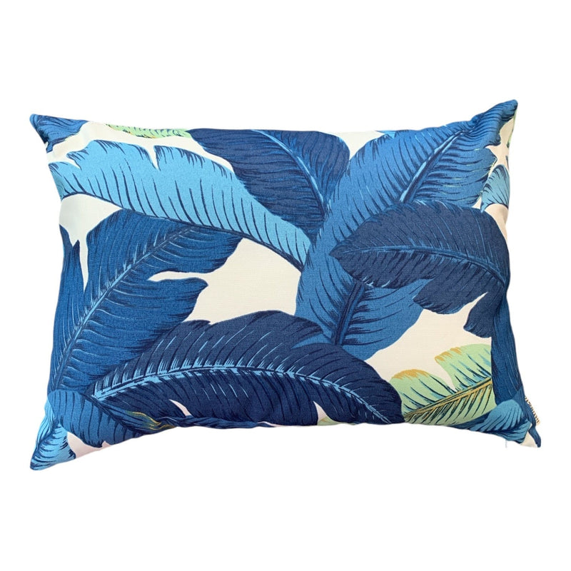 Tropical Blue Palm 55x40cm Outdoor Cushion