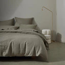 Ravello Linen Duvet Cover Queen Caper Little & Fox