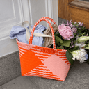 Woven Shopper Bag – Tangerine