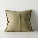 Green textured pillow on a white background