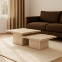 Alessia Travertine Nesting Table