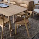 Alura Dining Chair - Blonde Oak / Pecan Leather