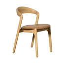 Alura Dining Chair - Blonde Oak / Pecan Leather