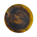 Round resin platter with organic swirl and gradient details on a white background
