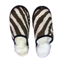 Animal Linen Large White Slippers