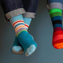 Aqua Stripe Socks