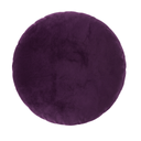 Aubergine Cotton Velvet Round Cushion