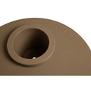 Brown side table with 'fatboy' branding on a white background