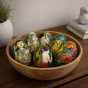 Veiled Woman Small Handpainted Wooden Egg