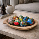 Elephant Party Medium Handpainted Wooden Egg