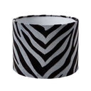 Bartlett Zebra Velvet 16" Drum Pendant Lampshade