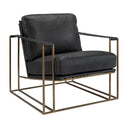 Bellagio Armchair – Black with Brass PRE ORDER