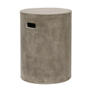Concrete cylindrical stool on a white background