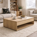 Bevelled Solid Oak Coffee Table