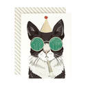 Birthday Party Cat Greeting Card