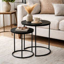 Black Nesting Table Set