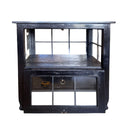 Black Teak Glass Cabinet