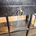 Black Teak Glass Cabinet