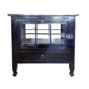 Black Teak Glass Cabinet