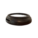 Black Teak Round Mirror
