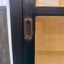 Black Teak Square Glass Cabinet