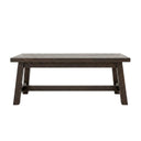 Black Teak Trestle Console Table