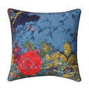Bloomsbury Garden Red Floral 45x45cm Piped Cushion