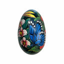 Blue Butterfly Medium Handpainted Wooden Egg