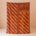 Burnt Orange Botanical Kantha Quilt