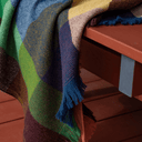 Cabin Wool Blanket Spirulina/Multi