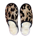 Champagne Leopard Medium White Slippers
