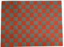 Checkerboard Orange & Pewter 1.8x2.5m Rug