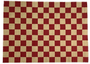 Checkerboard Red & Natural 1.8x2.5m Rug