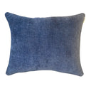 Blue textured pillow on a white background