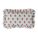 Claret Rose 60x35cm Ruffled Lumbar Cushion