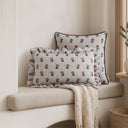 Claret Rose 50x50cm Piped Cushion