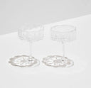 Two Wave Coupe Glasses in Clear