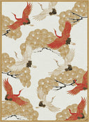 Cranes in Trees Hand Tufted Rug PRE ORDER
