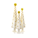 Decorated Dotted Trees Set - Ivory
