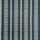 Navy blue fabric with white geometric stripe pattern