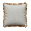 Duck Egg Linen 50x50cm Fringed Cushion