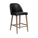 Dupont Low Bar Stool – Black Leather