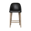 Dupont Low Bar Stool – Black Leather