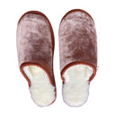 Dusky Pink Large White Slippers