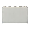 Ecru Velvet Scalloped Queen Headboard