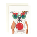English Bulldog Holiday Card