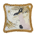 Eternal Toile Lilac Crane 40x40cm Fringed Cushion