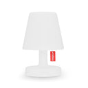 White lamp with a Fatboy brand tag on a white background